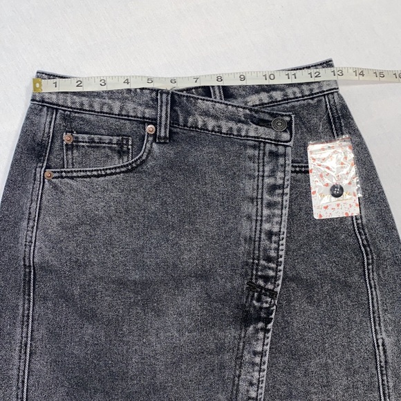 Free People Parker Wrap Demin Skirt Sz 25 - Picture 10 of 13